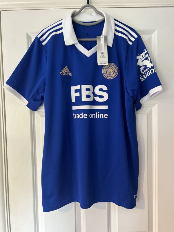*BNWT* Leicester City 2022 / 2023 Home Football Shirt Size Men’s Large for sale on Ebay