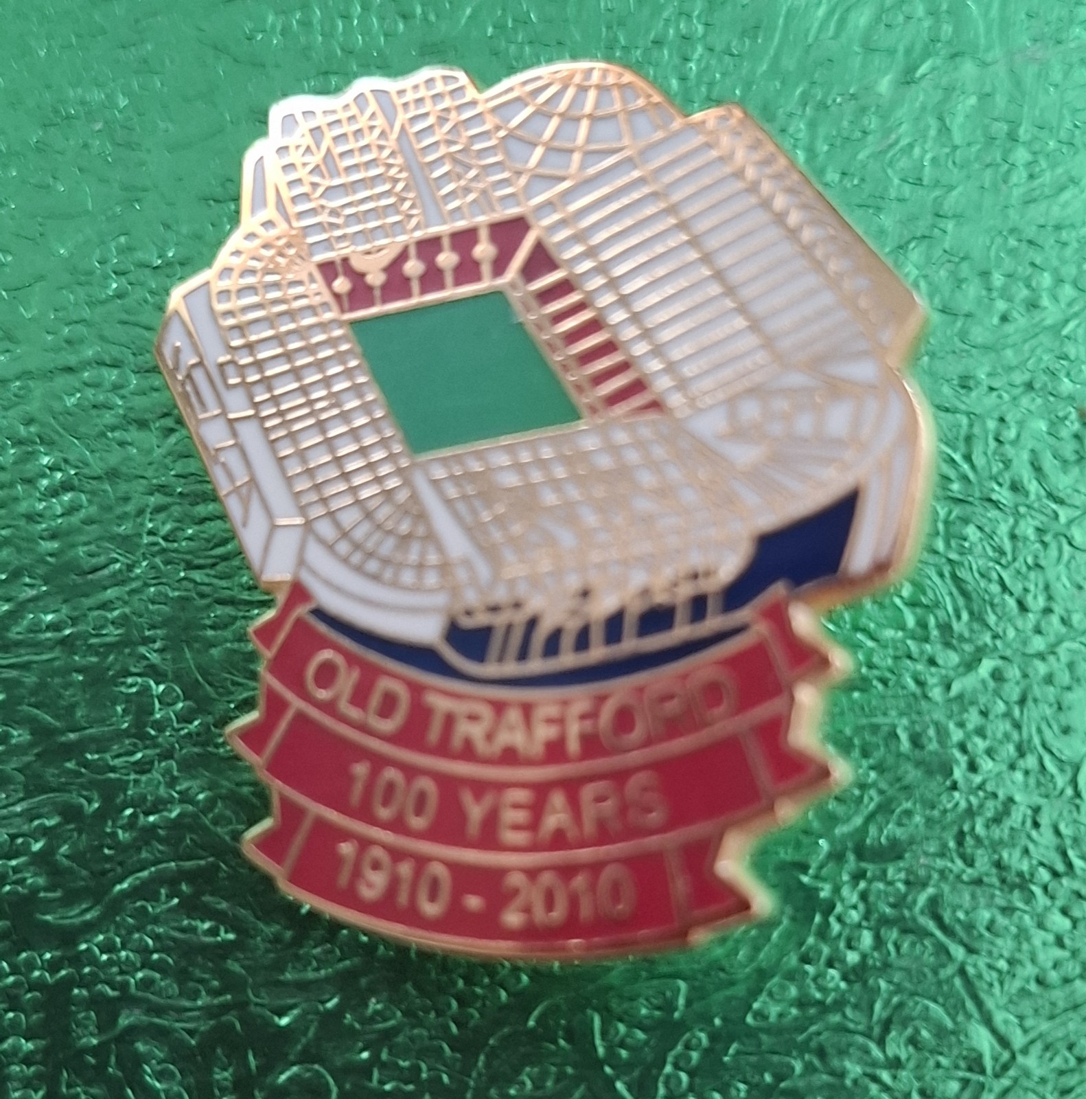 Manchester United 100 Years At Old Trafford Stadium Pin Badge Mint Condition for sale on Ebay