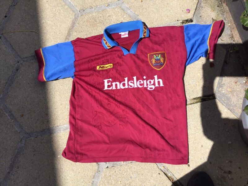 Mitre Burnley Home Shirt From 1995-1996 Season - Size XXL 46”-48” Chest for sale on Ebay