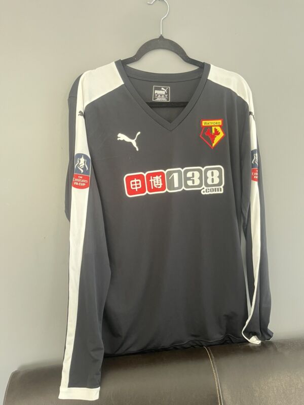 Matchworn FA Cup Watford shirt - M.Suarez 4 for sale on Ebay