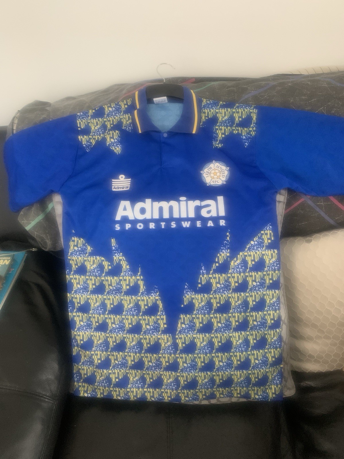 Leeds United 1992/93 Blue Away Shirt. 38-40 Chest. for sale on Ebay