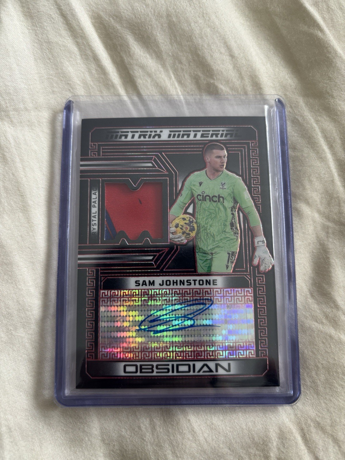 Panini Obsidian Sam Johnstone Crystal Palace Auto Patch Football Card - 49 for sale on Ebay