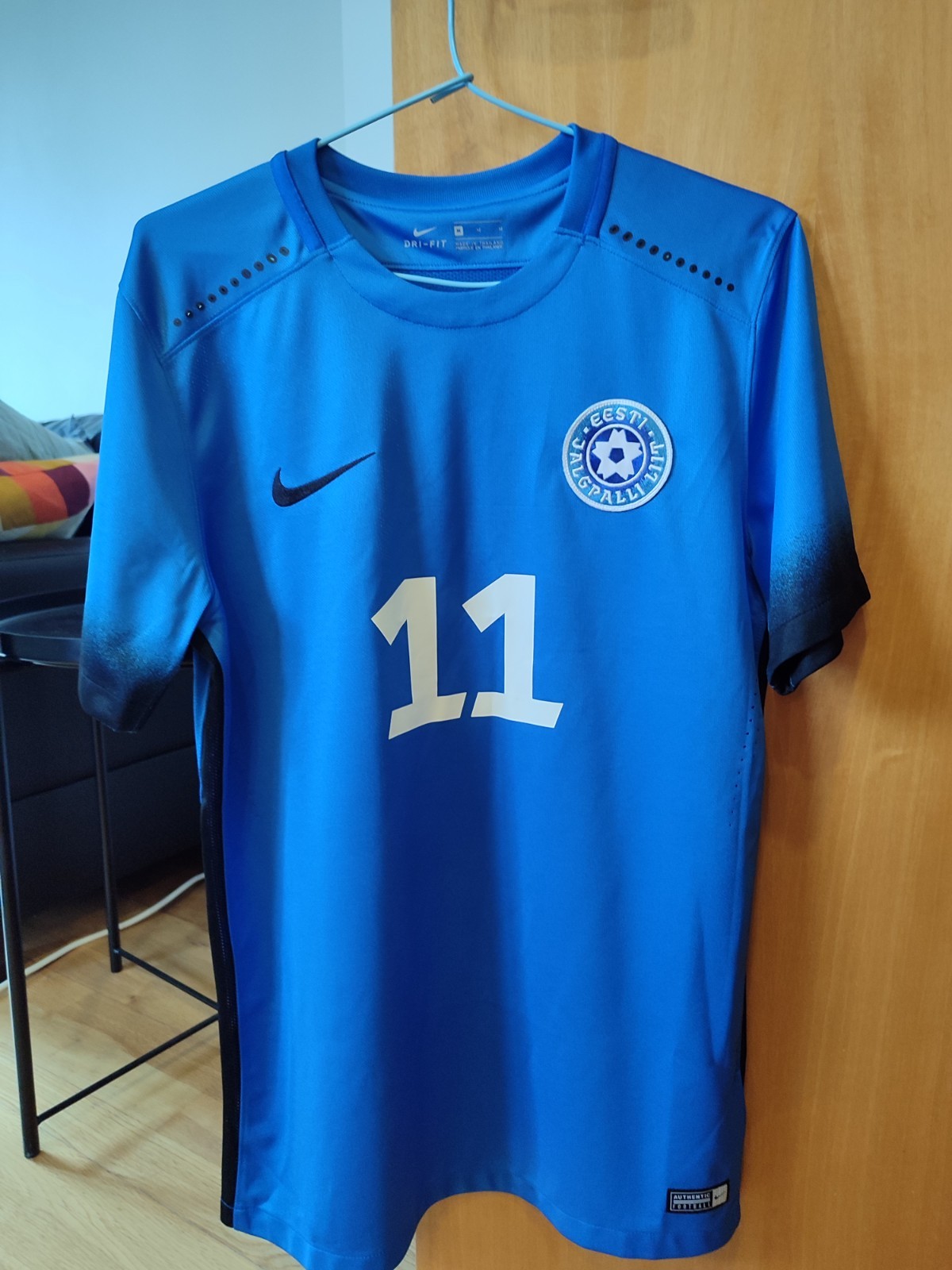 Match Worn Estonia Home Shirt, Nike Size Medium, #11 Lepistu for sale on Ebay