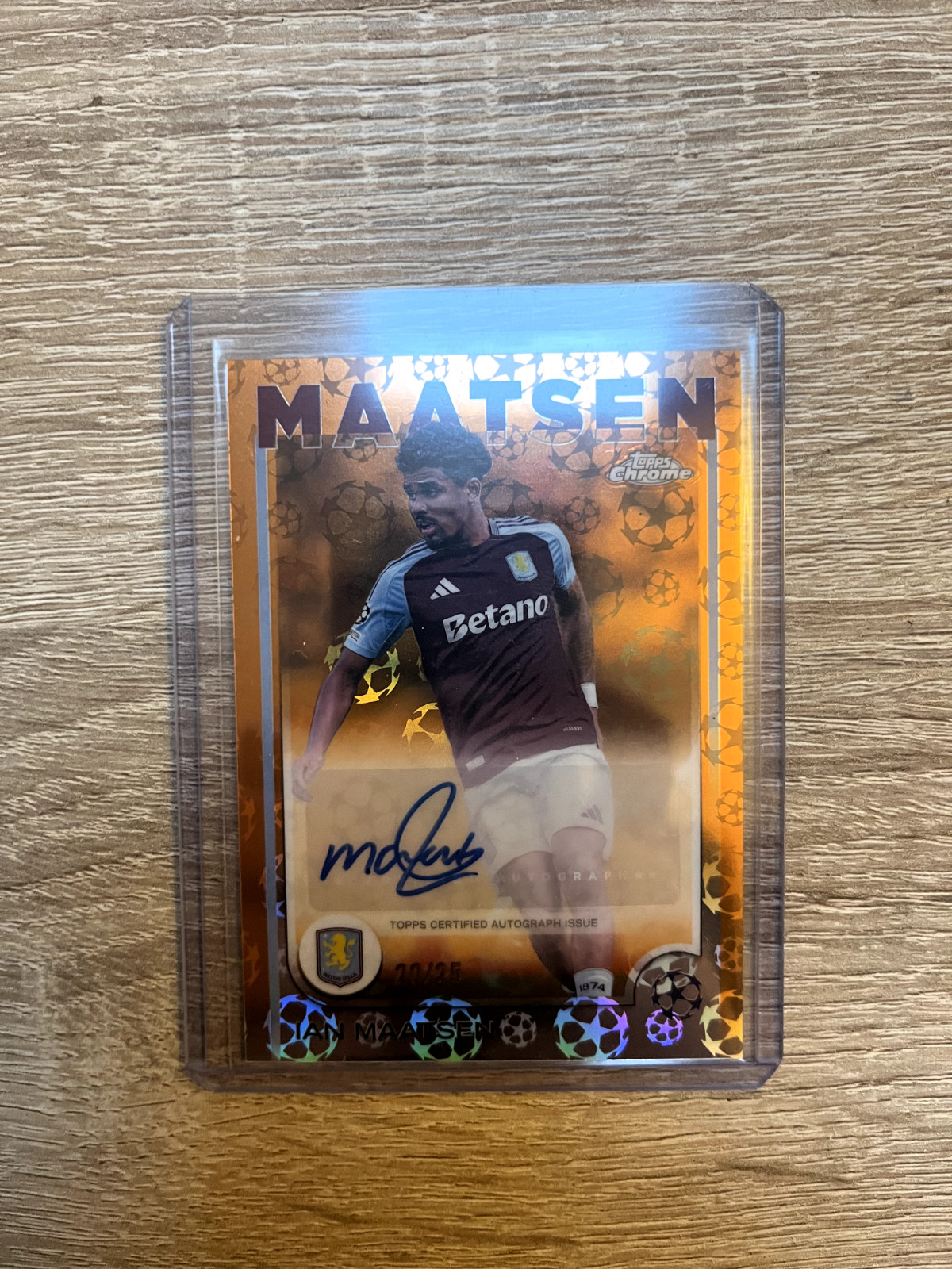 Ian Maatsen Aston Villa Logofractor Autograph Orange 20/25 for sale on Ebay