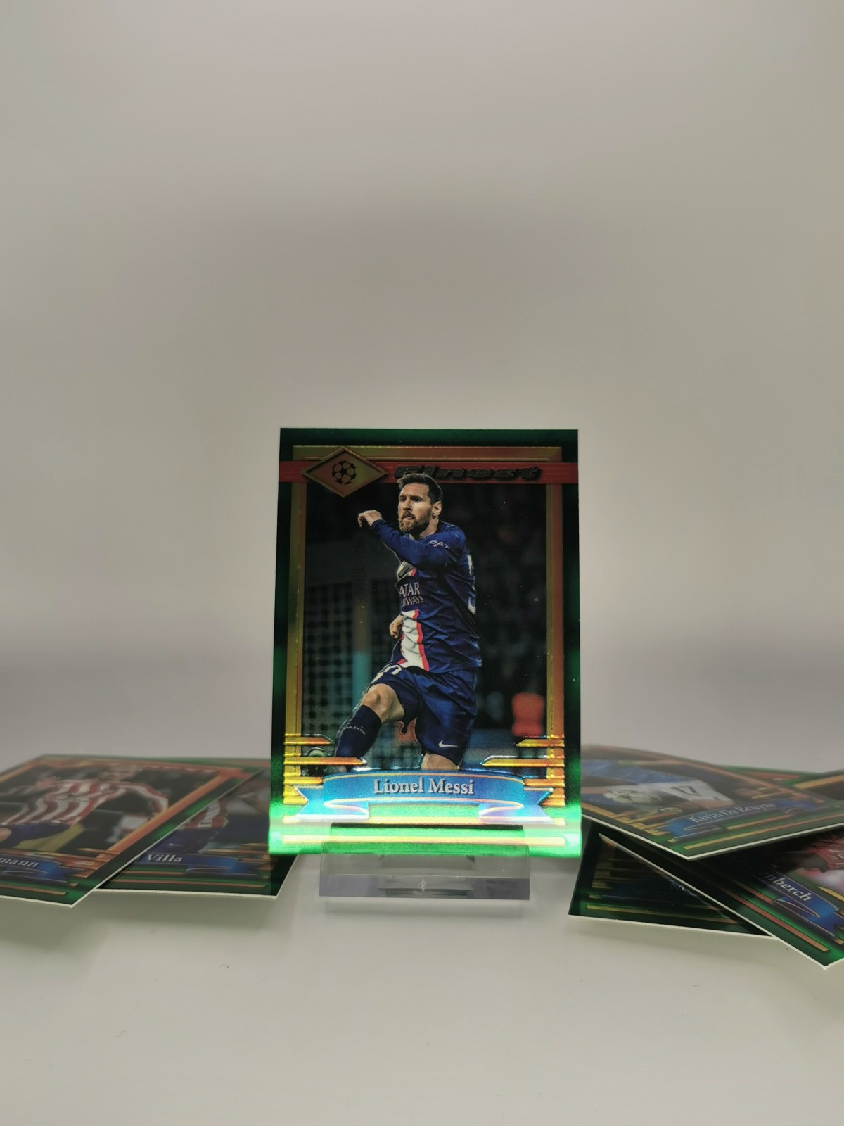 Topps Finest - Lot - Messi, De Bruyne, Villa, Liorente, Gravenberch, Griezmann for sale on Ebay