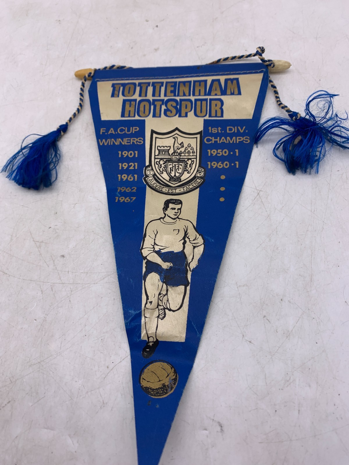 VINTAGE Football Tottenham Hotspur FC 1960s Millar Pennant for sale on Ebay