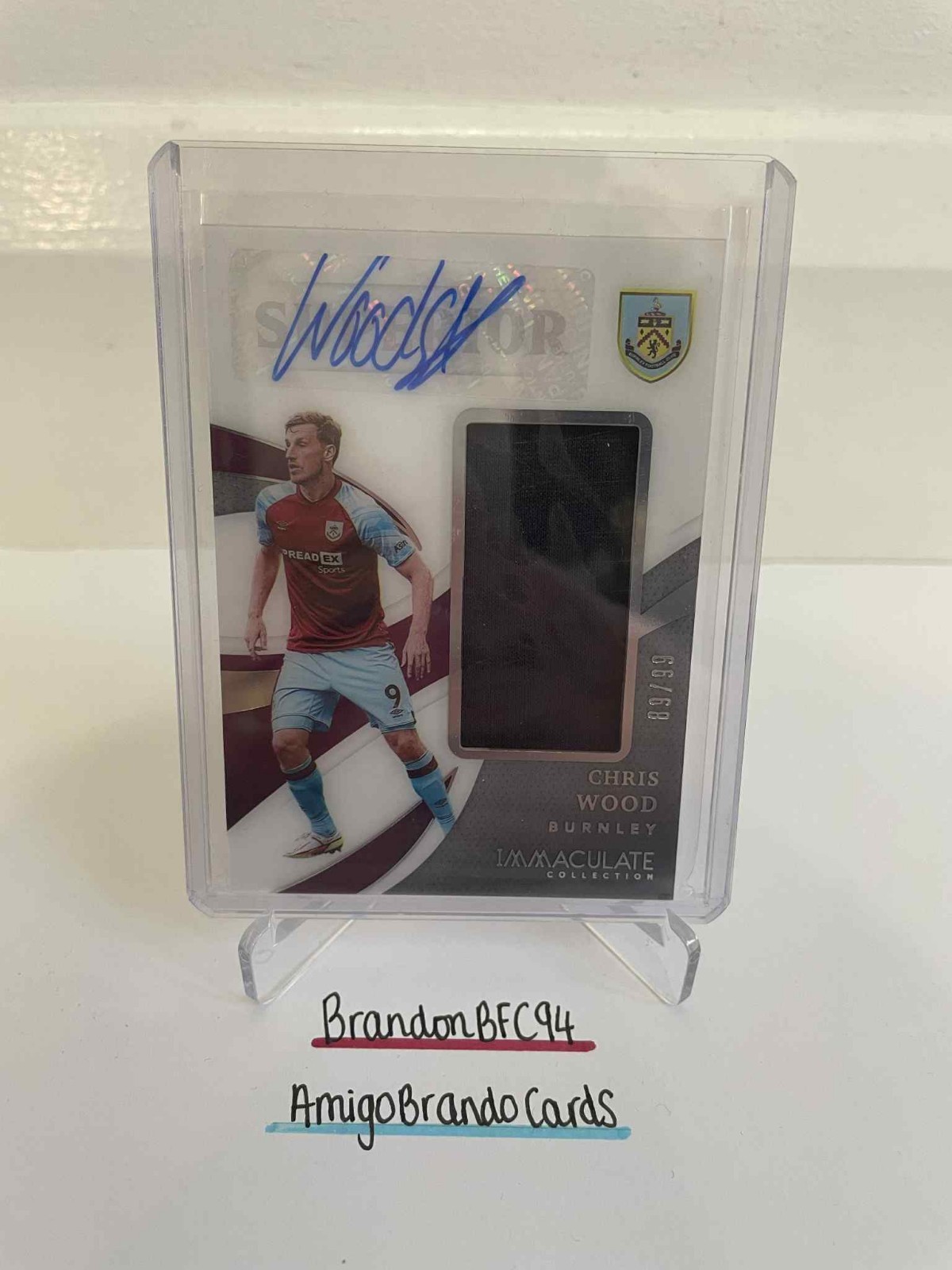 Chris Wood - /99 Patch Auto - Burnley - 2021 Immaculate - Superior Swatch for sale on Ebay