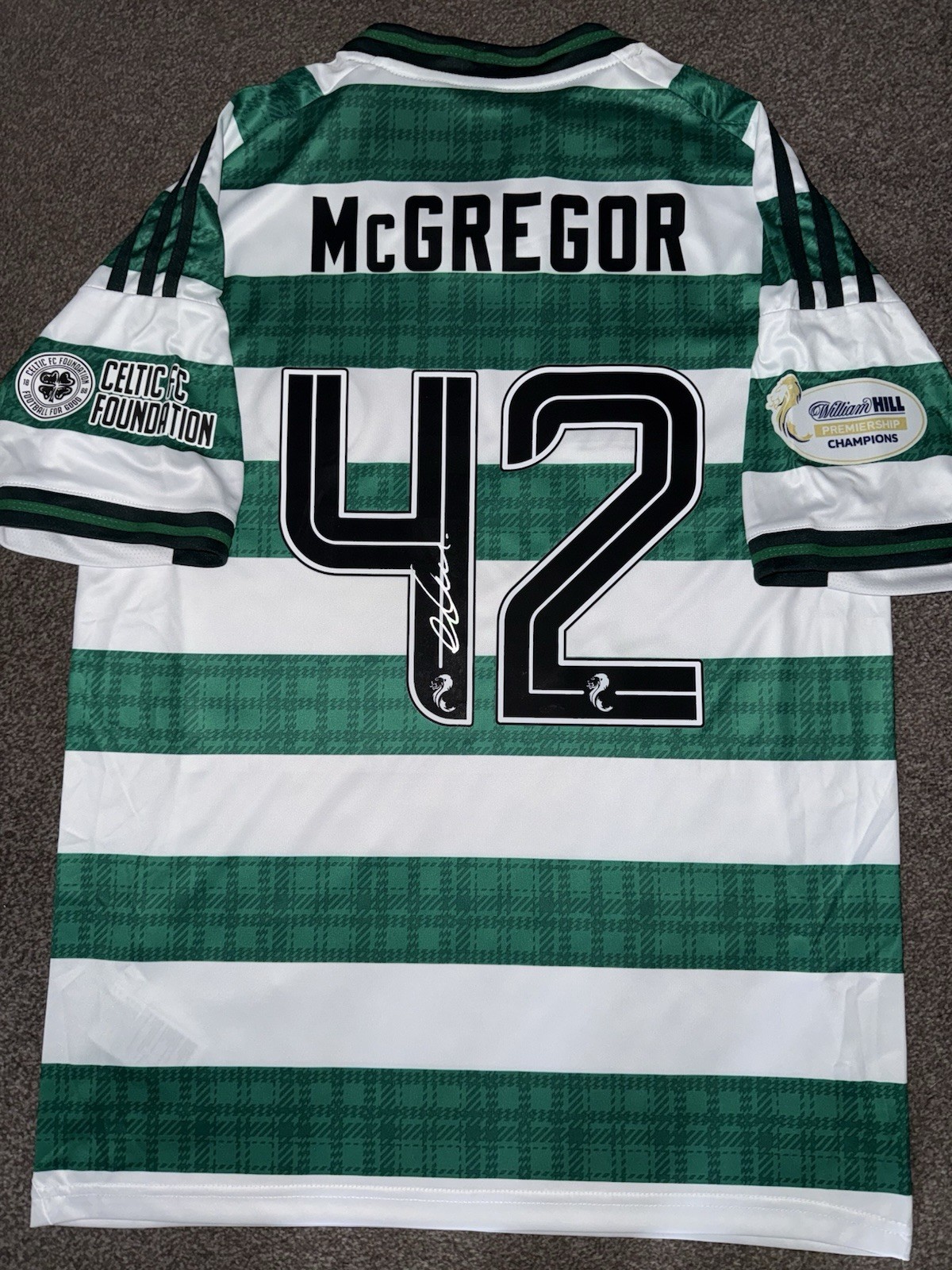 SIGNED CELTIC FC SHIRT 25/26 CALLUM MCGREGOR PROOF for sale on Ebay