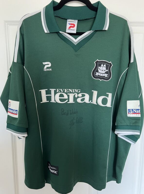 2001/02: Plymouth Argyle SIGNED and MATCH WORN Home Shirt (#17 Wills) Size 46/48 for sale on Ebay