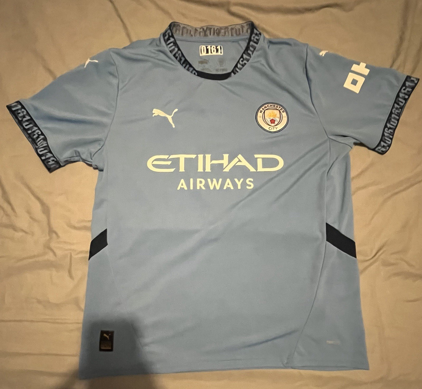 Men’s Manchester City Home shirt 24/25 season. Haaland No9 name set. for sale on Ebay