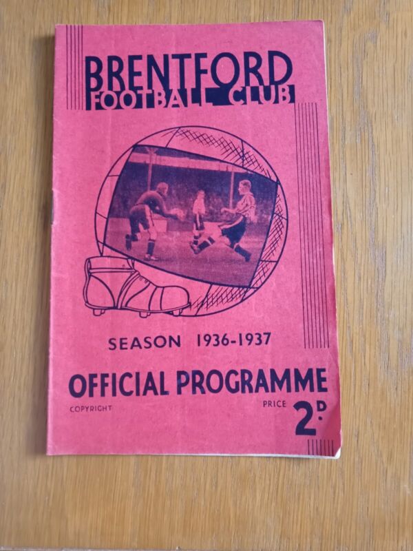 Brentford v Birmingham City. 7th November, 1936. for sale on Ebay