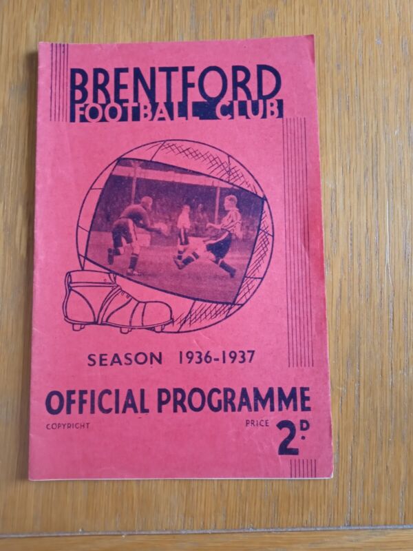 Brentford v Liverpool. 24th October, 1936. for sale on Ebay