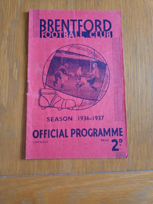 Brentford v Portsmouth. 5th December, 1936. for sale on Ebay
