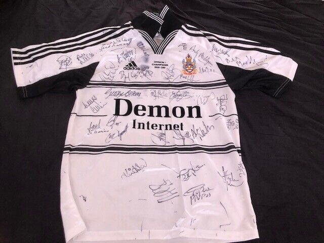 Fulham FC Home Shirt, Small, Autographed by Squad, 2000-01 Promotion Emblem +tag for sale on Ebay