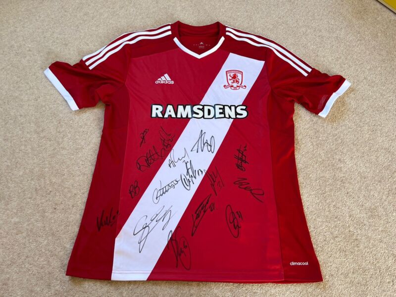 Middlesbrough Football Shirt Signed 2015 for sale on Ebay