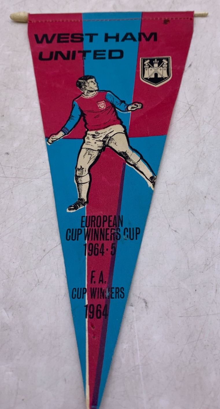 VINTAGE Football West Ham United FC 1960s Millar Football Pennant for sale on Ebay