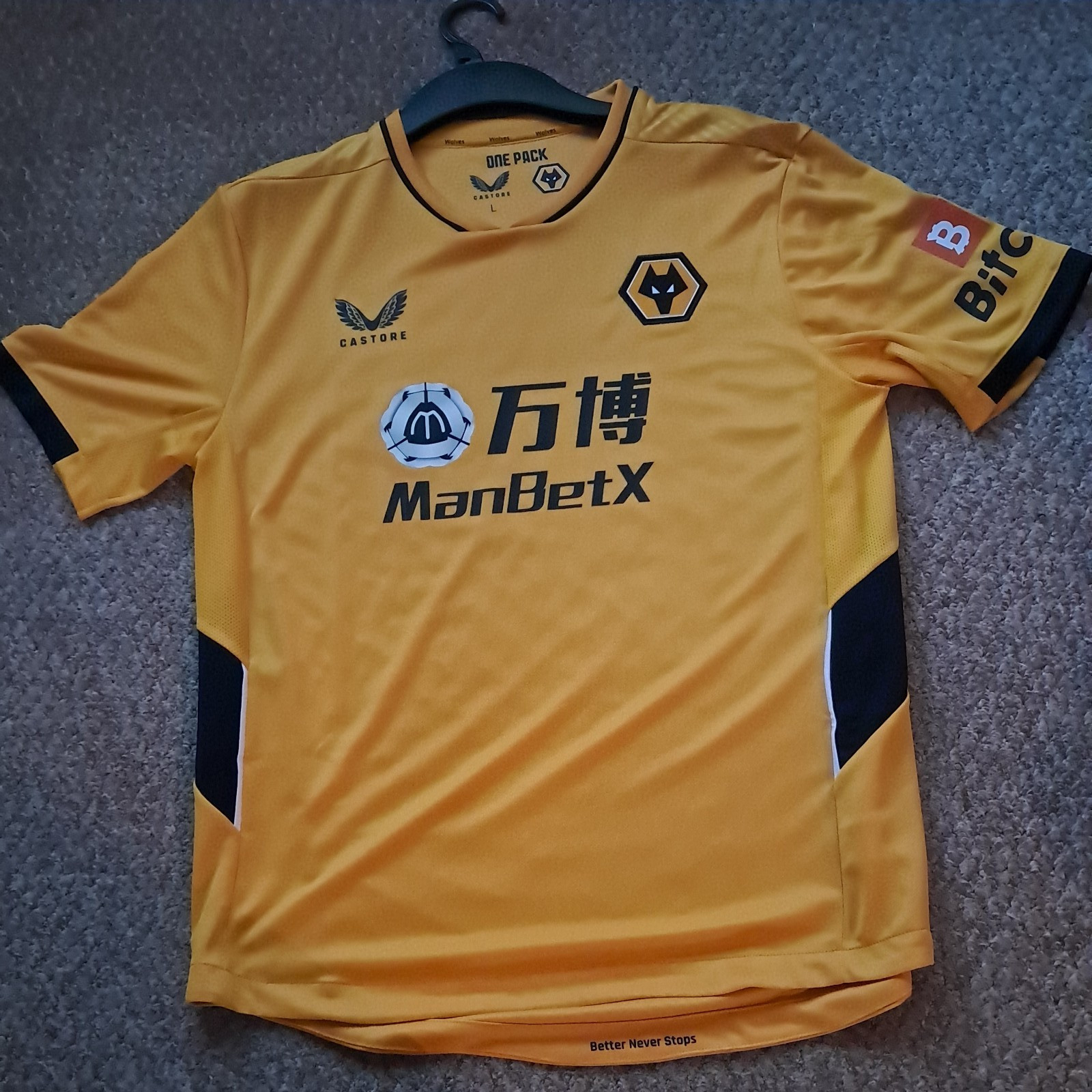 Wolves Home Shirt 2021/22 Wolverhampton Wanderers Football Top Size L New for sale on Ebay