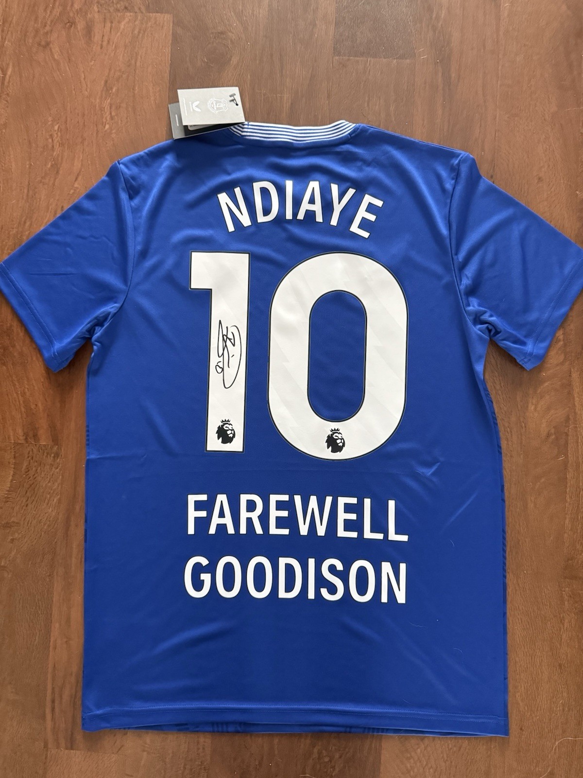 SIGNED EVERTON SHIRT ILIMAN NDIAYE 24/25 FAREWELL TO GOODISON PROOF  for sale on Ebay