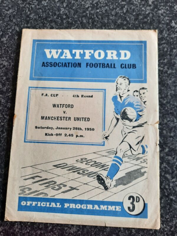 Watford V Manchester United Fa Cup 1949/50, for sale on Ebay