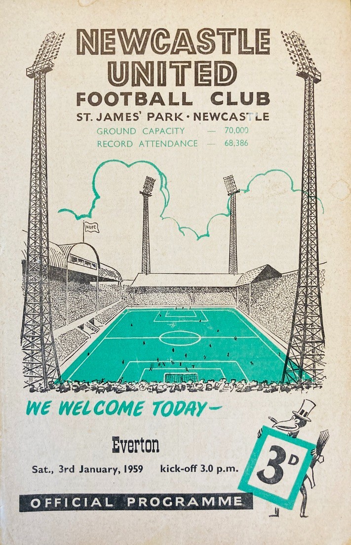 Newcastle United v Everton Div 1 1958/59 for sale on Ebay