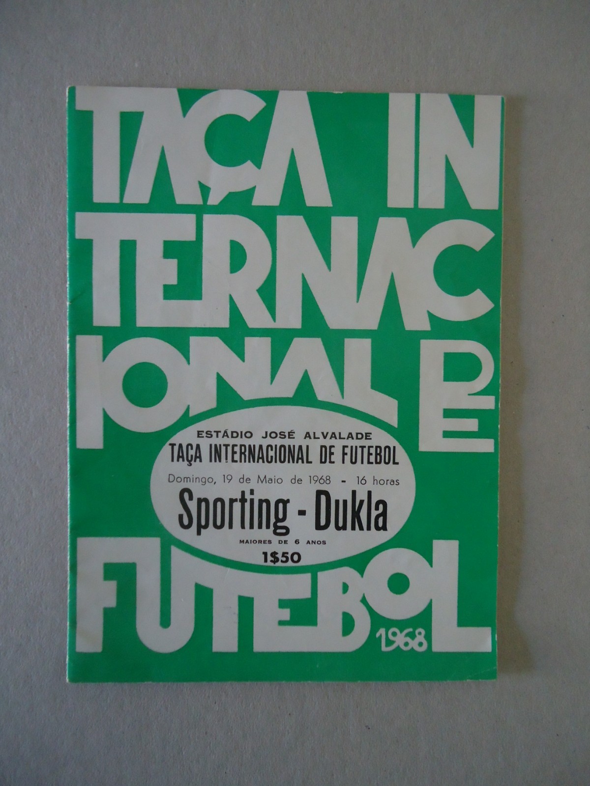 Newspaper SPORTING PORTUGAL v DUKLA PRAHA - InterToto Cup 1967-68 for sale on Ebay