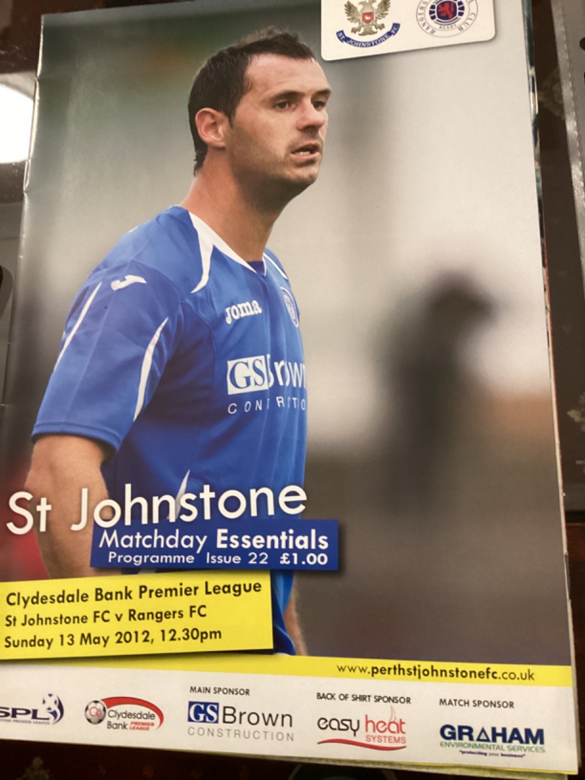 ST.JOHNSTONE V  RANGERS 13.5.2012 for sale on Ebay