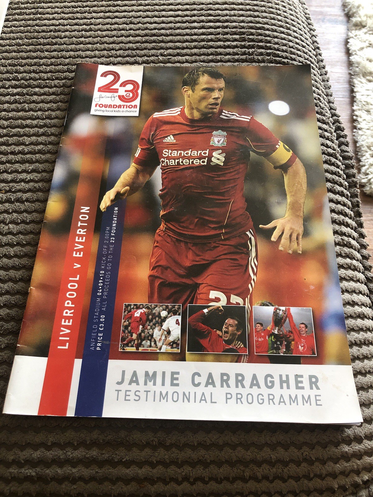 Jamie Carragher Testimonial Programme for sale on Ebay