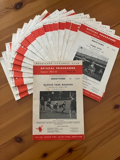 Brentford FC Football Programmes 1965-1966. All home league matches. Good cond. for sale on Ebay