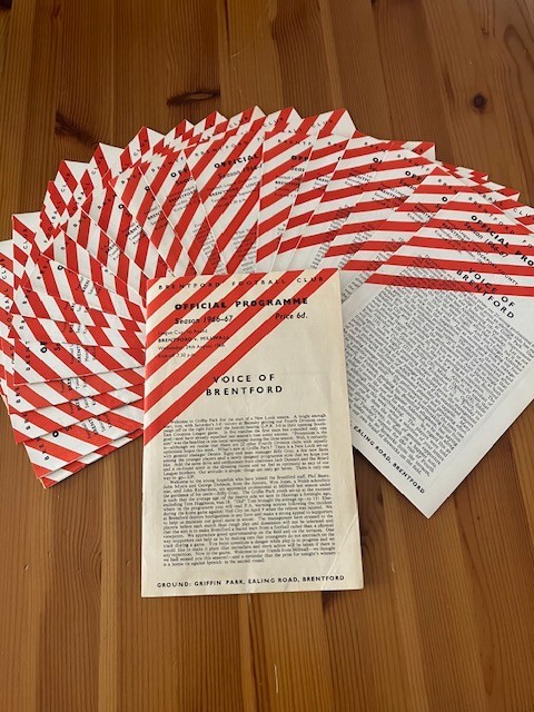 Brentford FC Football Programmes 1966-1967. All home league matches. Good cond. for sale on Ebay
