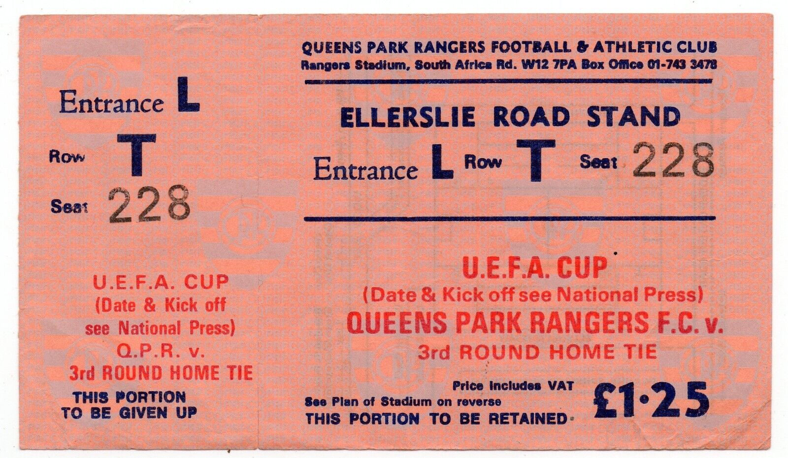 Ticket EC Queens Park Rangers - 1. FC Köln 1977/78 for sale on Ebay