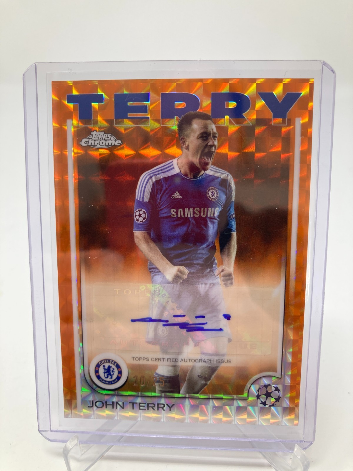 TOPPS CHROME  24/25 JOHN TERRY CHELSEA AUTO 20/25. for sale on Ebay