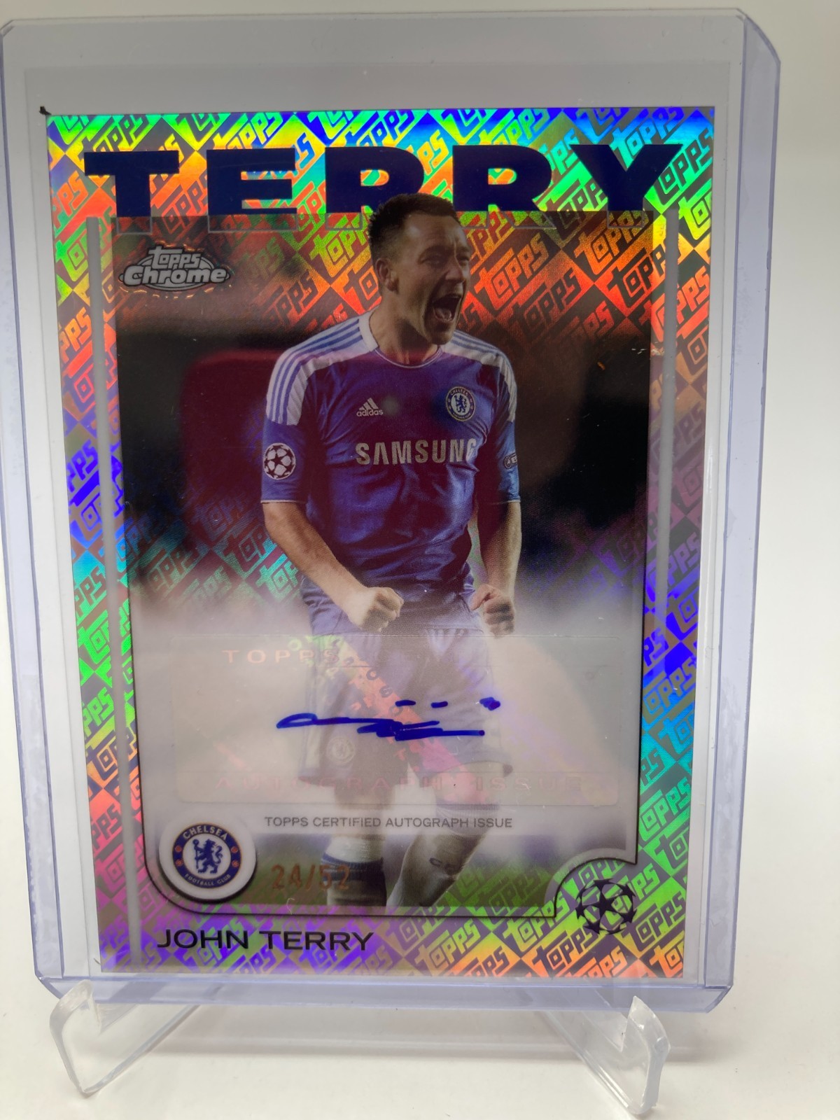 TOPPS CHROME  24/25 JOHN TERRY CHELSEA PARALLEL 24/52. for sale on Ebay