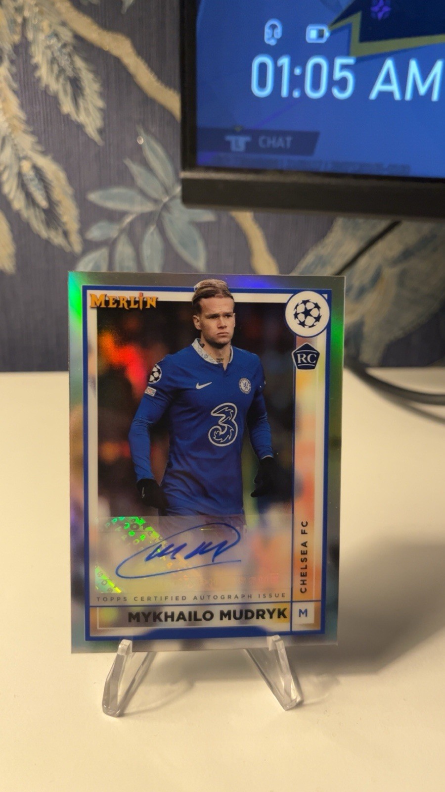 Chelsea MYKHAILO MUDRYK ROOKIE RC AUTO - 2022/23 TOPPS UCC MERLIN CHROME SIGNED for sale on Ebay