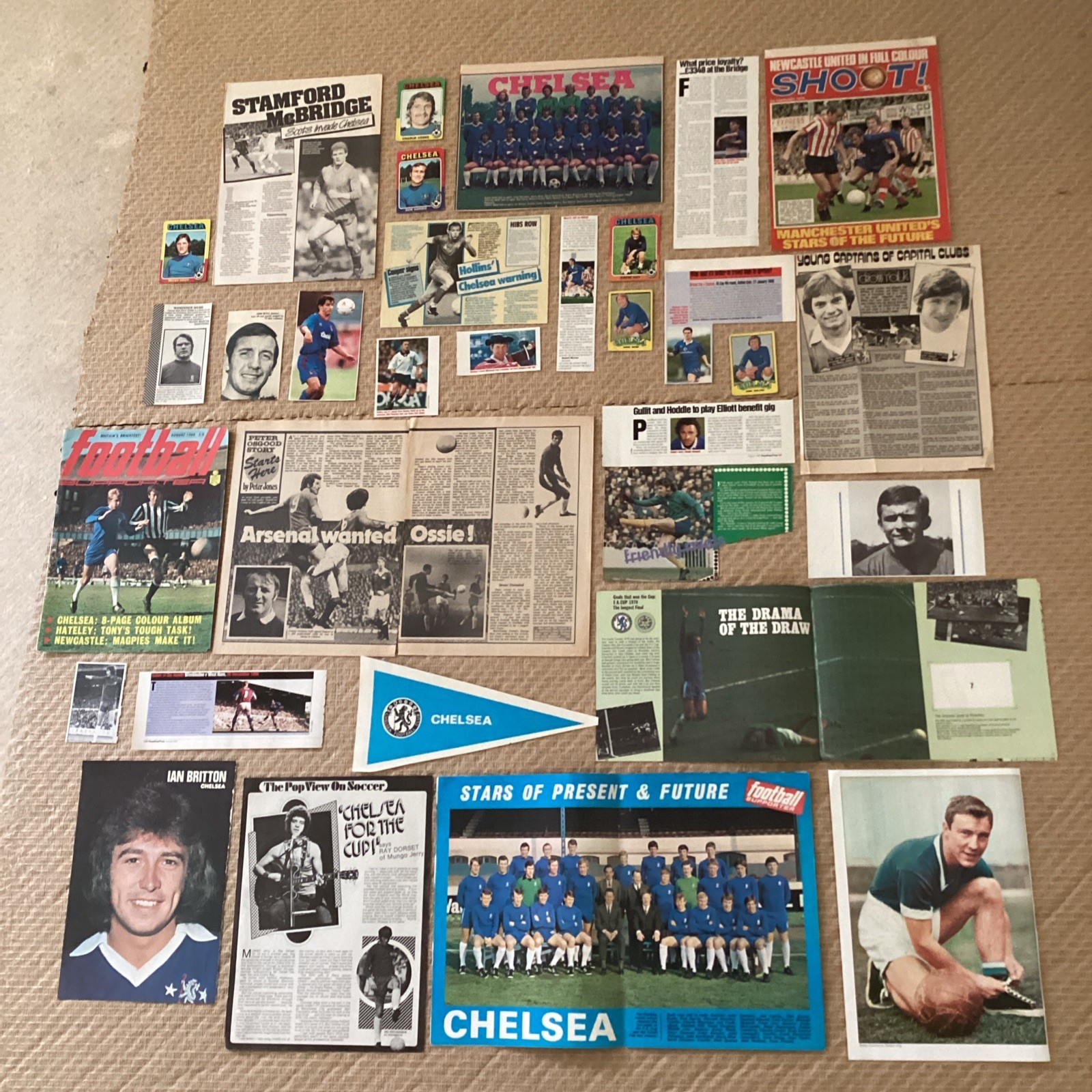 Football Magazine Team pics,Player Posters,cuttings,Chelsea,AB&C Cards (set 1) for sale on Ebay