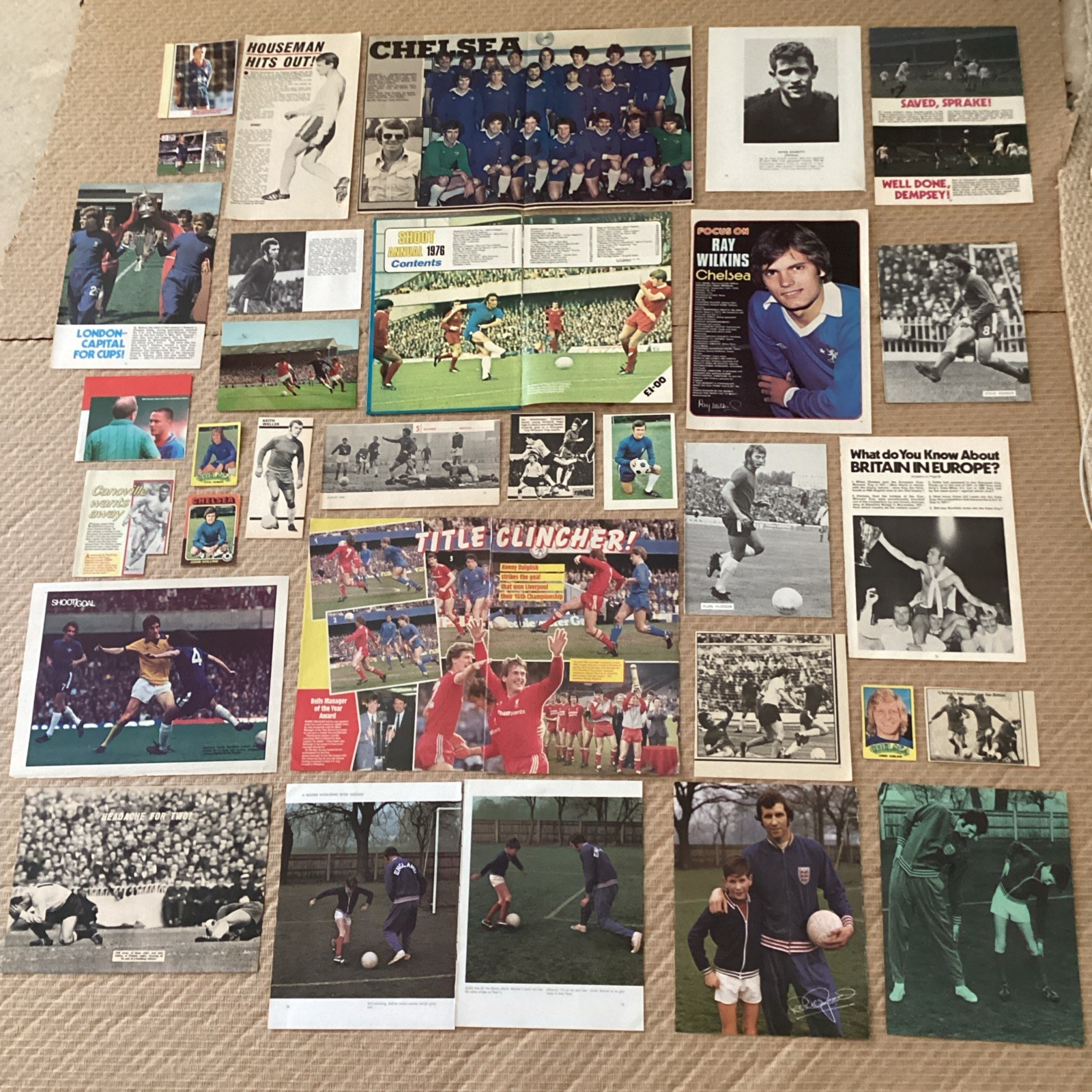 Football Magazine Team pics,Player Posters,cuttings,Chelsea,AB&C Cards (set 2) for sale on Ebay