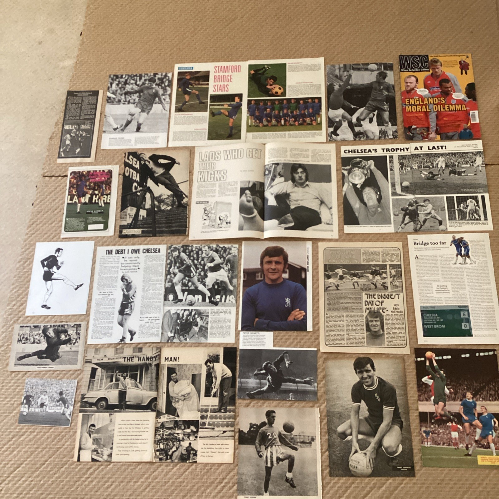 Football Magazine,Player Posters,cuttings,Player pics,Chelsea, (set 4) for sale on Ebay