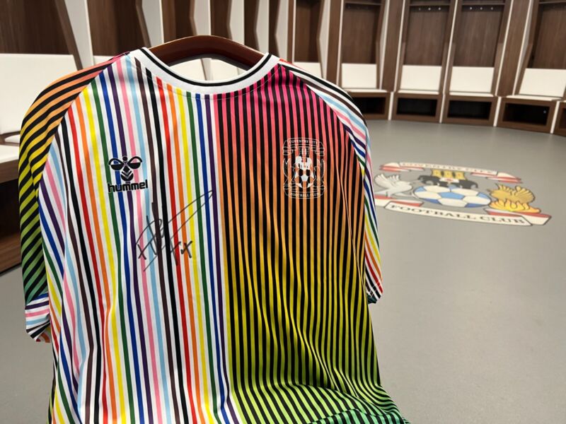 Player worn Coventry City  Equality shirt, 2023-24, signed by Bobby Thomas for sale on Ebay