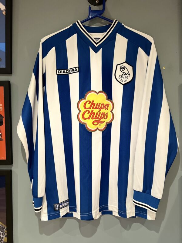 Sheffield Wednesday Shirt 2001 Home Shirt Long Sleeve Rare Medium for sale on Ebay