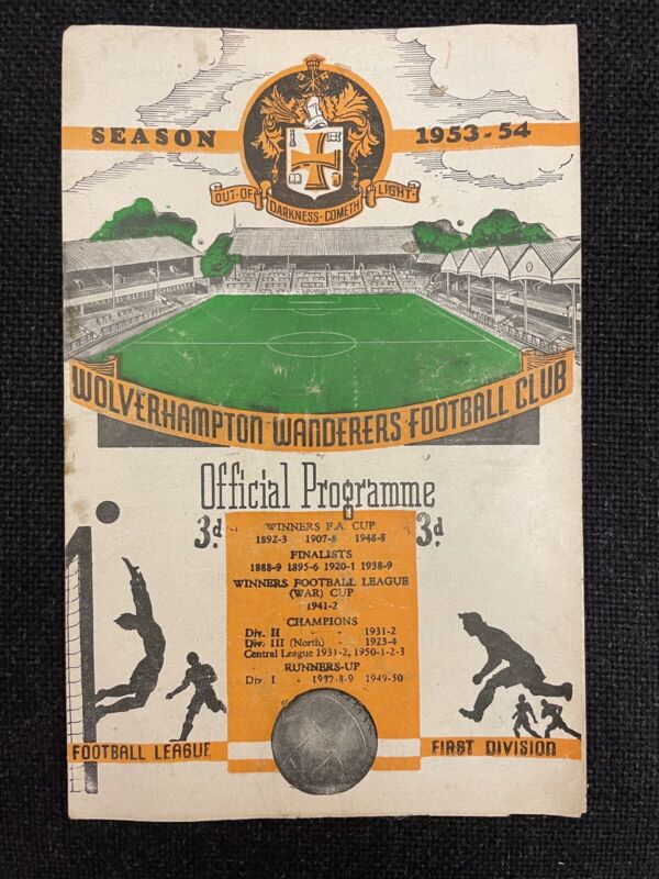 1953/54 Wolves V Manchester United Youth Cup Final for sale on Ebay