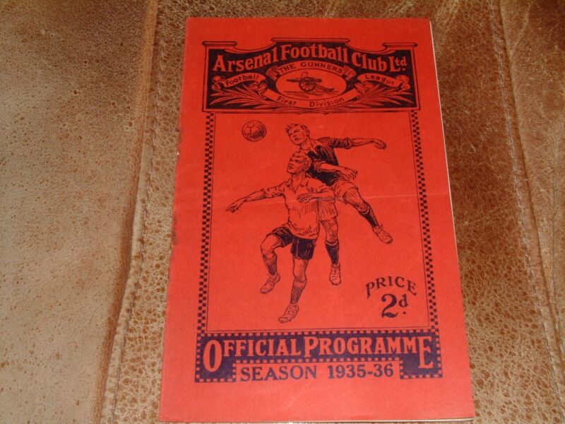 1935/36 Arsenal v West Brom - Division 1 Programme for sale on Ebay
