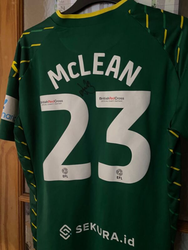 Norwich City Scotland Kenny Mclean Matchworn Shirt 23/24 for sale on Ebay