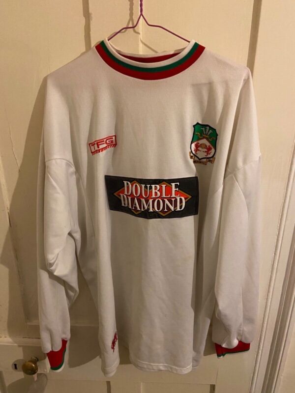 Match Worn/ISSUE AFC wrexham football shirt LONG SLEEVE for sale on Ebay