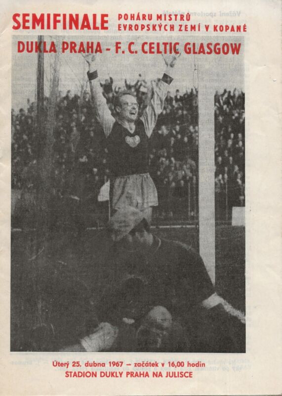 DUKLA PRAGUE v CELTIC 1967 EUROPEAN CUP SEMI-FINAL for sale on Ebay