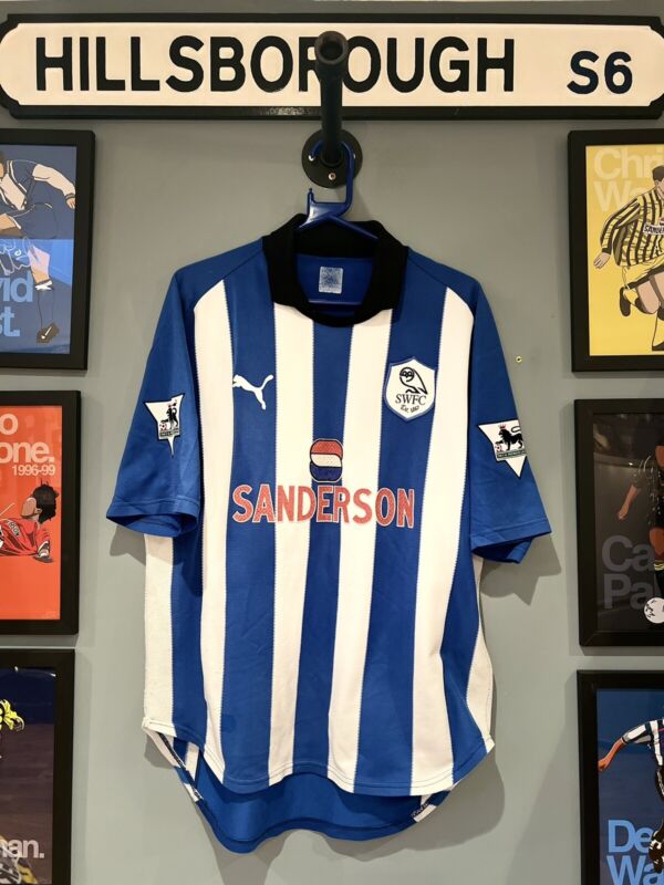 Sheffield Wednesday 1999/2000 Home Shirt “9” Sibon LARGE for sale on Ebay