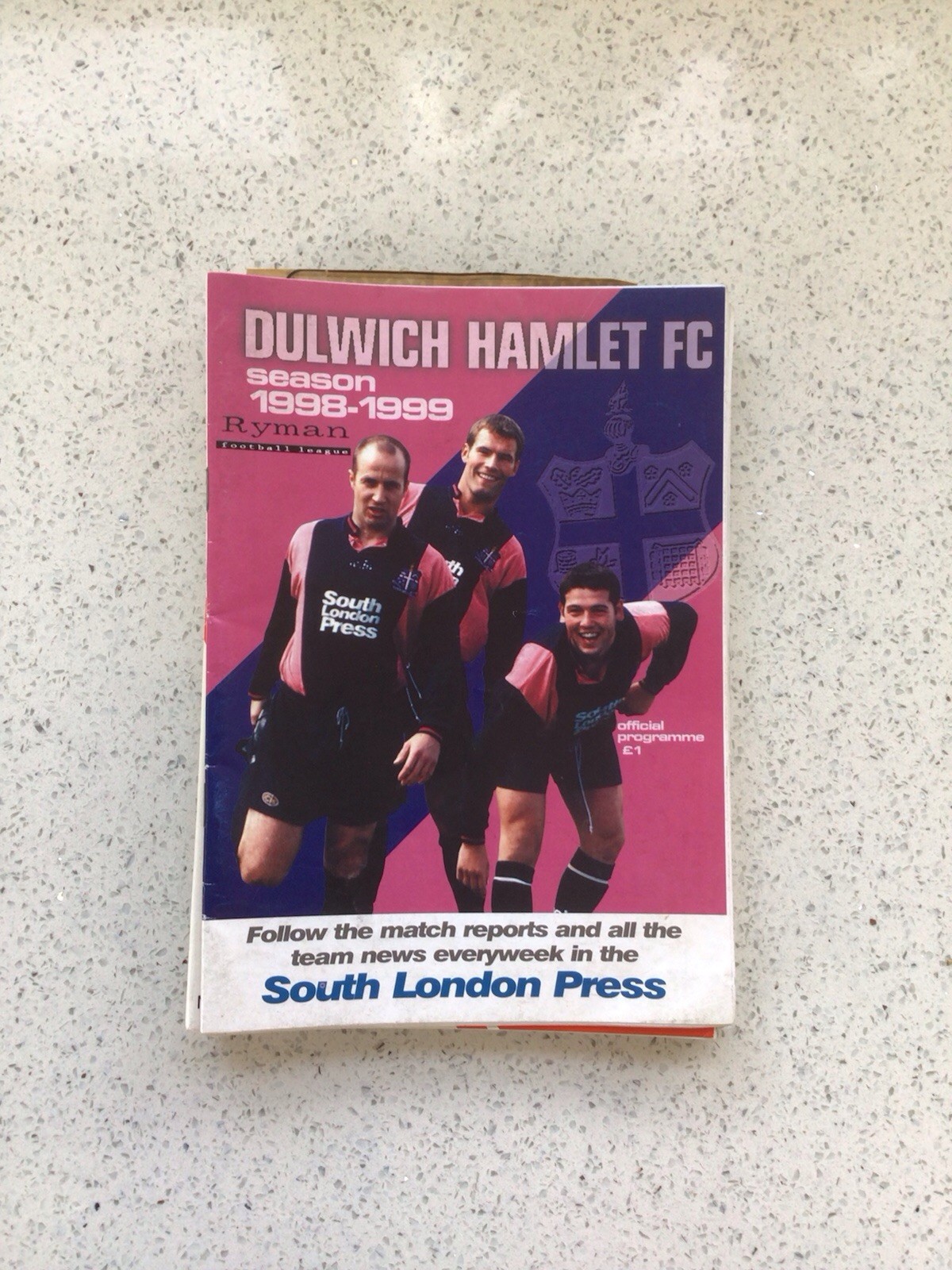 Dulwich Hamlet v Whyteleafe 16th Jan 1999 FA Trophy for sale on Ebay