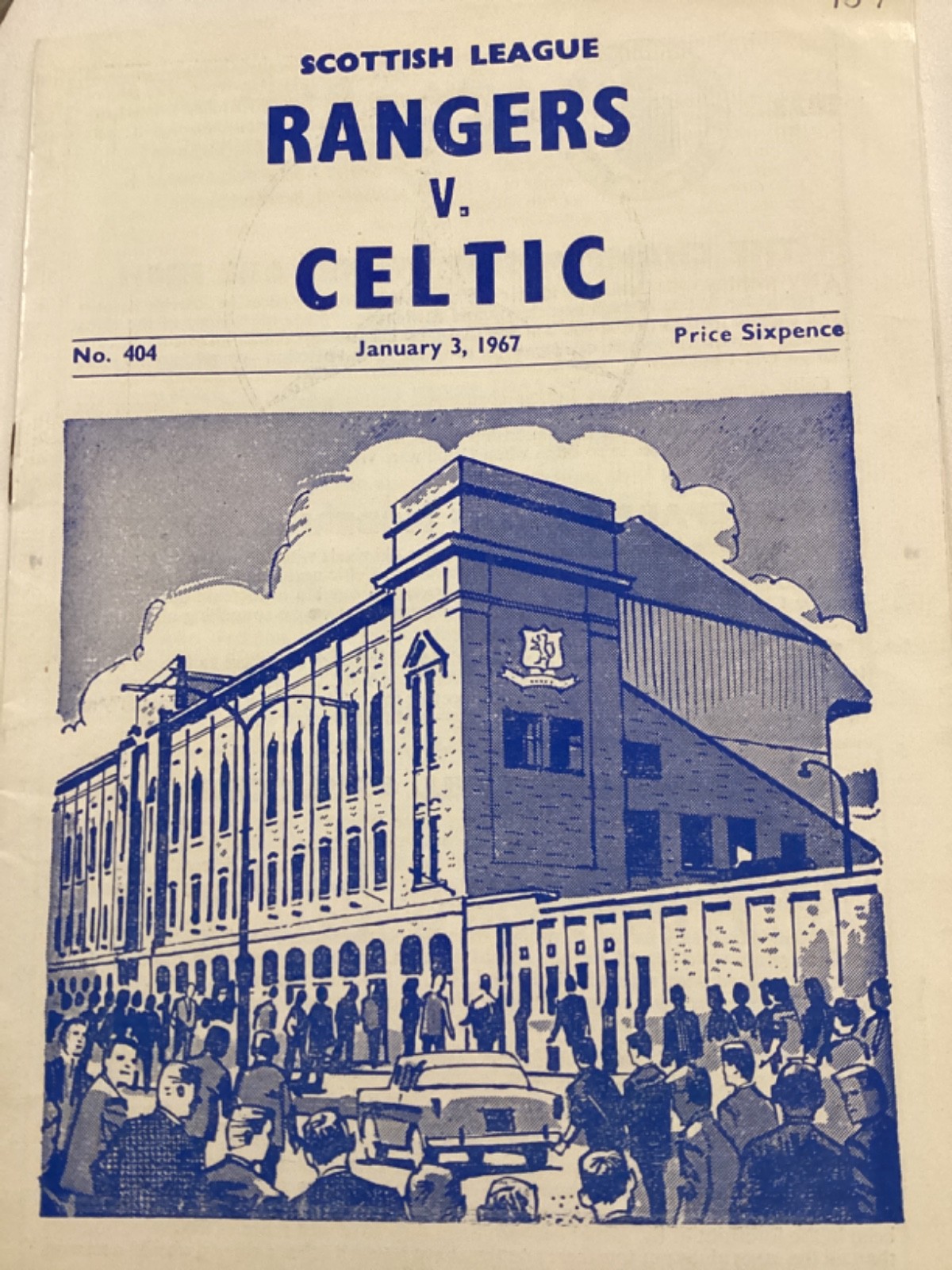 Rangers v Celtic 3.1.1967 European Cup Winning Season postp match replayed May for sale on Ebay