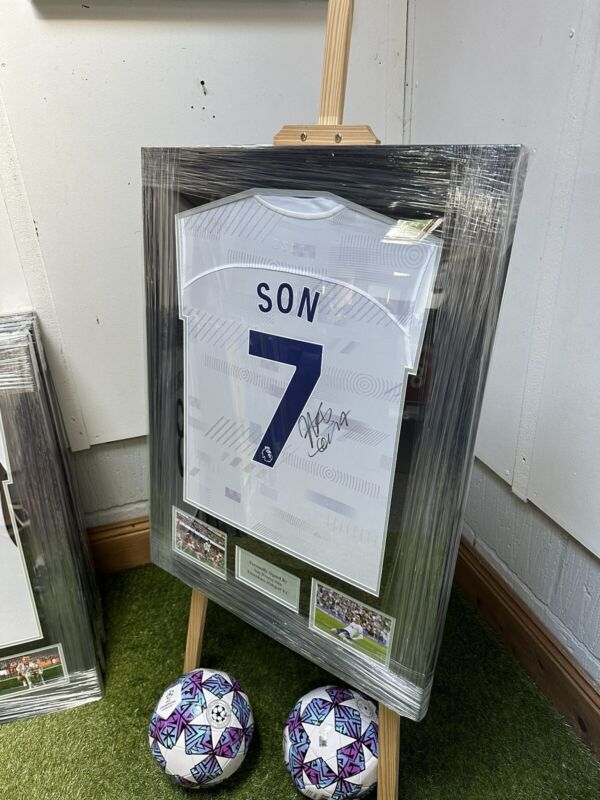 Framed Son Heung-min Signed Tottenham Hotspur Shirt Home, Autograph With COA for sale on Ebay