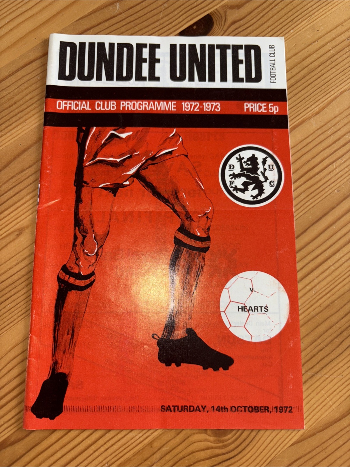 Dundee United FC v. Hearts FC SL Div. 1 Match Programme: 14.10.1972 for sale on Ebay