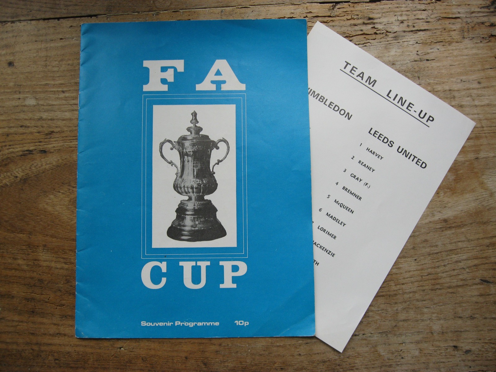 FA Cup Programme WIMBLEDON (non-league) v LEEDS UNITED replay Jan 1975 for sale on Ebay