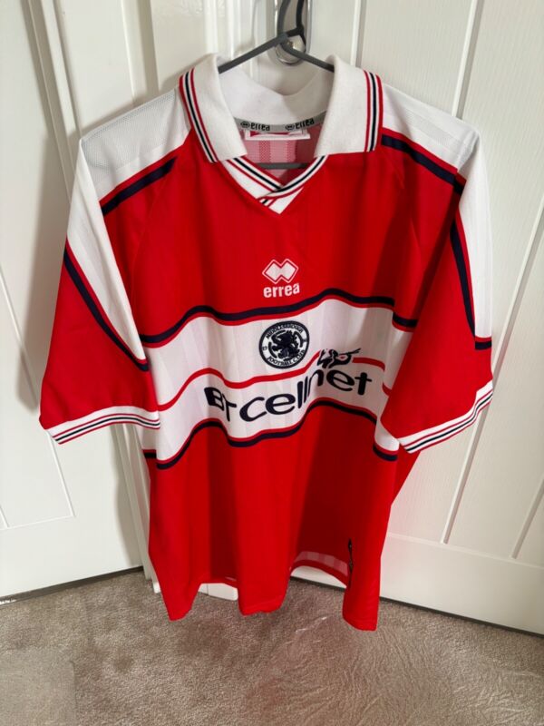 Errea Middlesbrough Football Club FC 2000/2001 Red Home Football Shirt, Size XXL for sale on Ebay